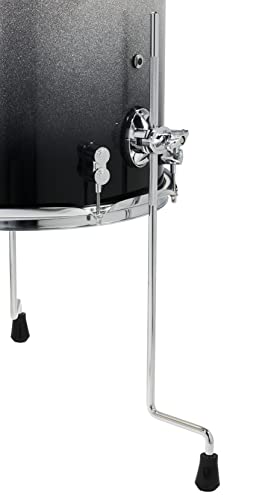 7-Piece Maple Shell Pack with Chrome Hardware Silver to Black Fade Y1061