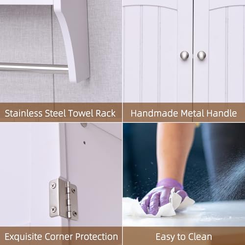Bathroom Wall Cabinet with Towel Bar Storage Cabinet P52877