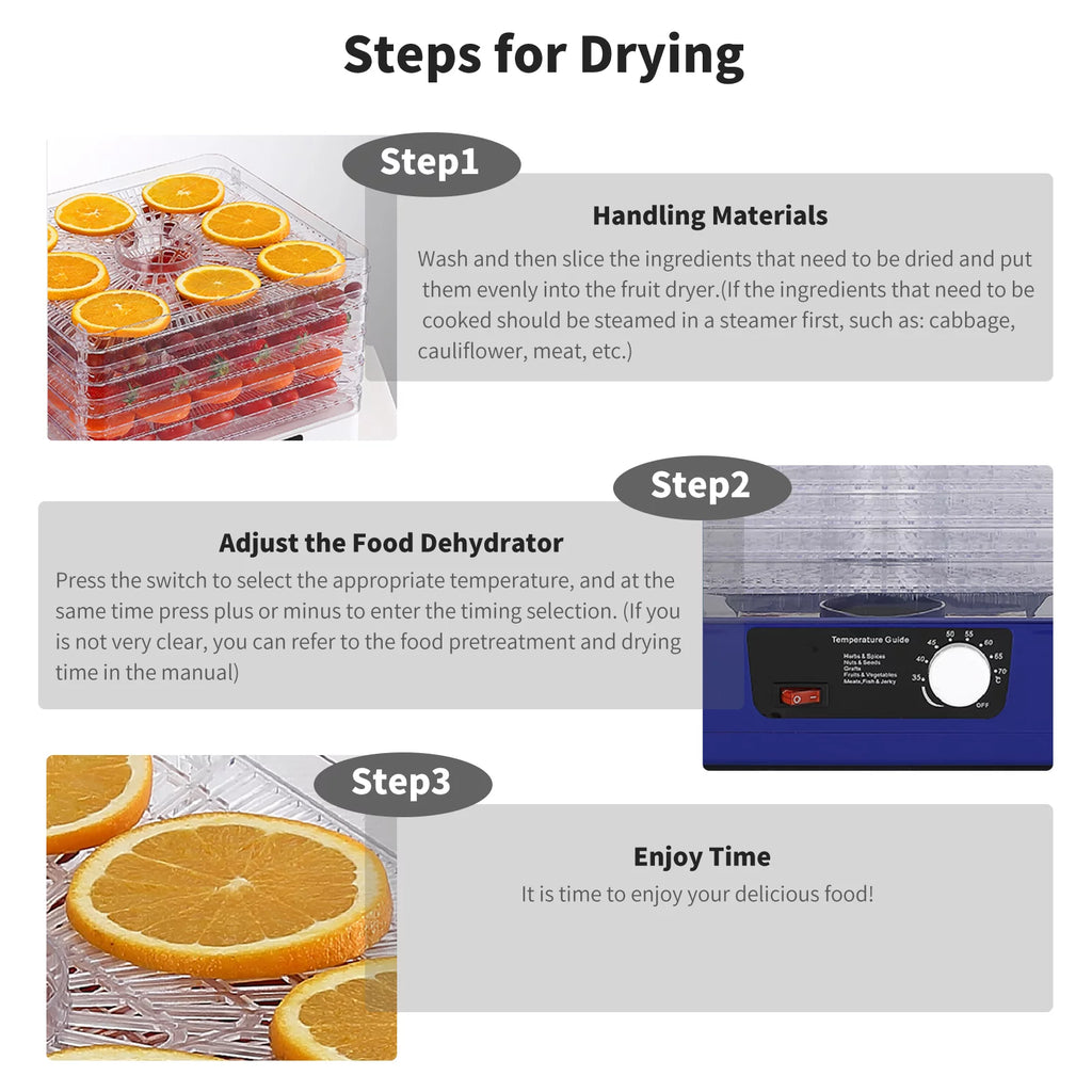 5 Trays Food Dehydrator with Digital Timer V53041