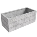 Rectangular Fiberstone and Clay Planter with Drainage Holes (Brown) G182