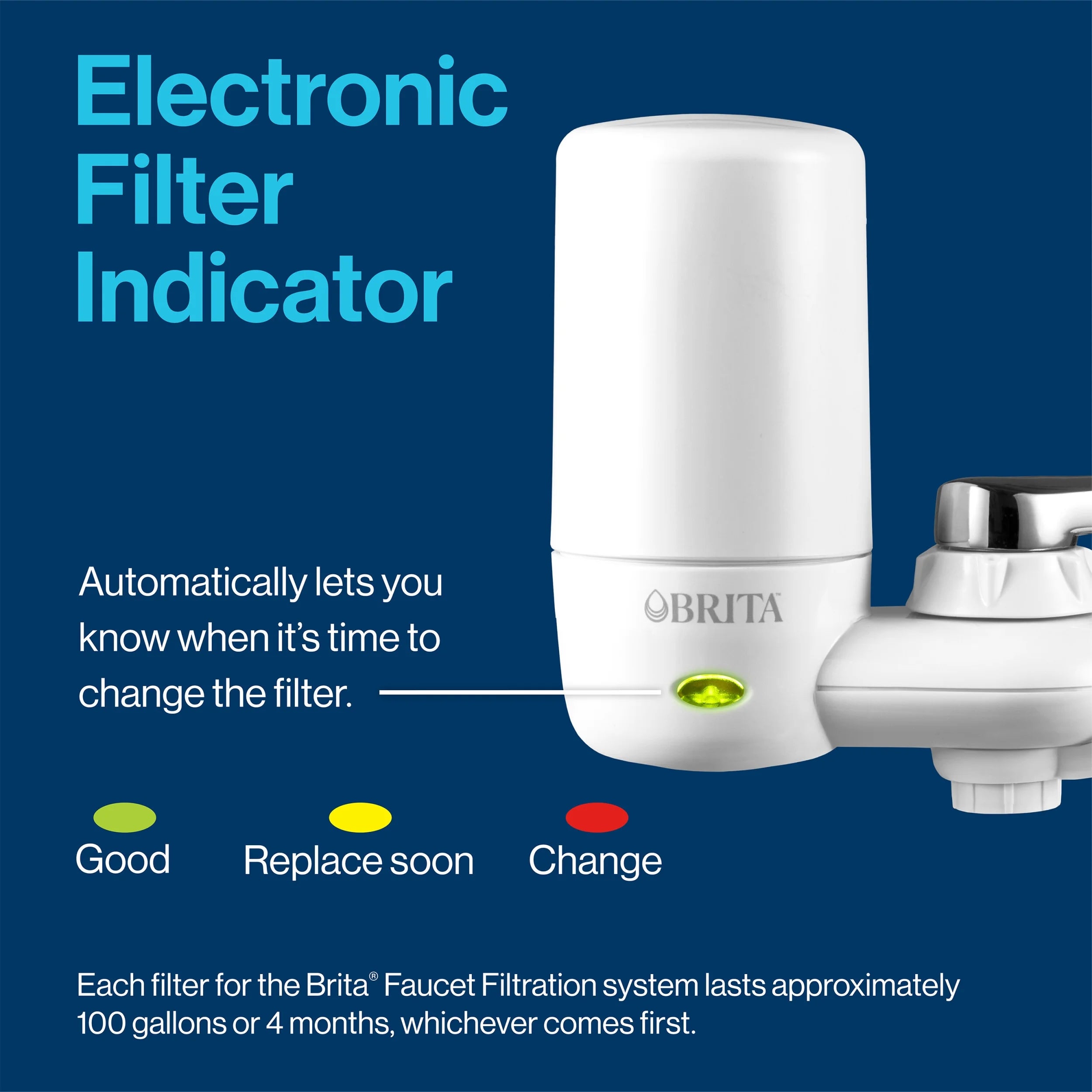 Chrome Faucet Mount Replacement Filter, 3 Count I53378
