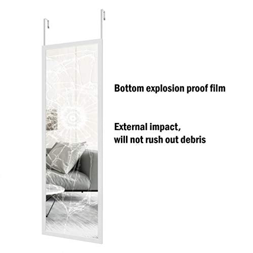 48" x 16" Full Length Metal Frame Mirror, 2 Pcs Door Hanging Mirror F8664
