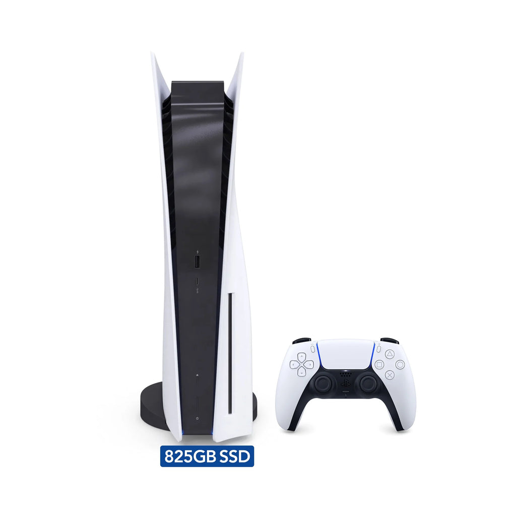 White PlayStation 5 Gaming Console with Wireless Controller X53674