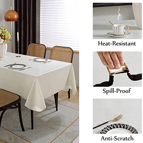 Black 60 x 120 Inch Vinyl Tablecloth with Flannel Backing E251