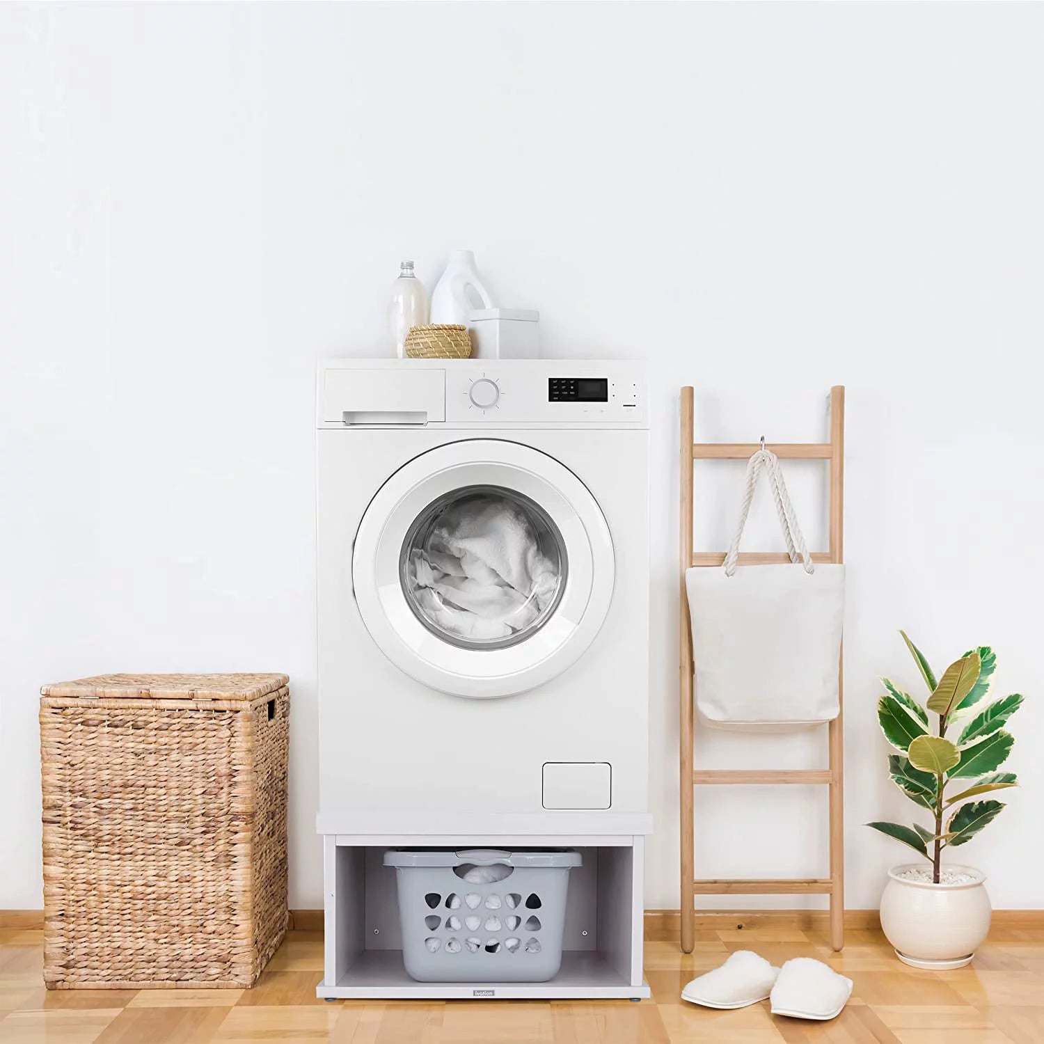 Wooden Laundry Pedestal P2697