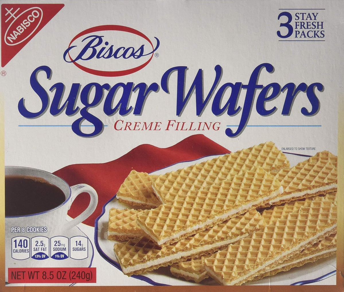 Sugar Wafers 3 Packs 8.5 Ounce Box Pack of 2 Z472