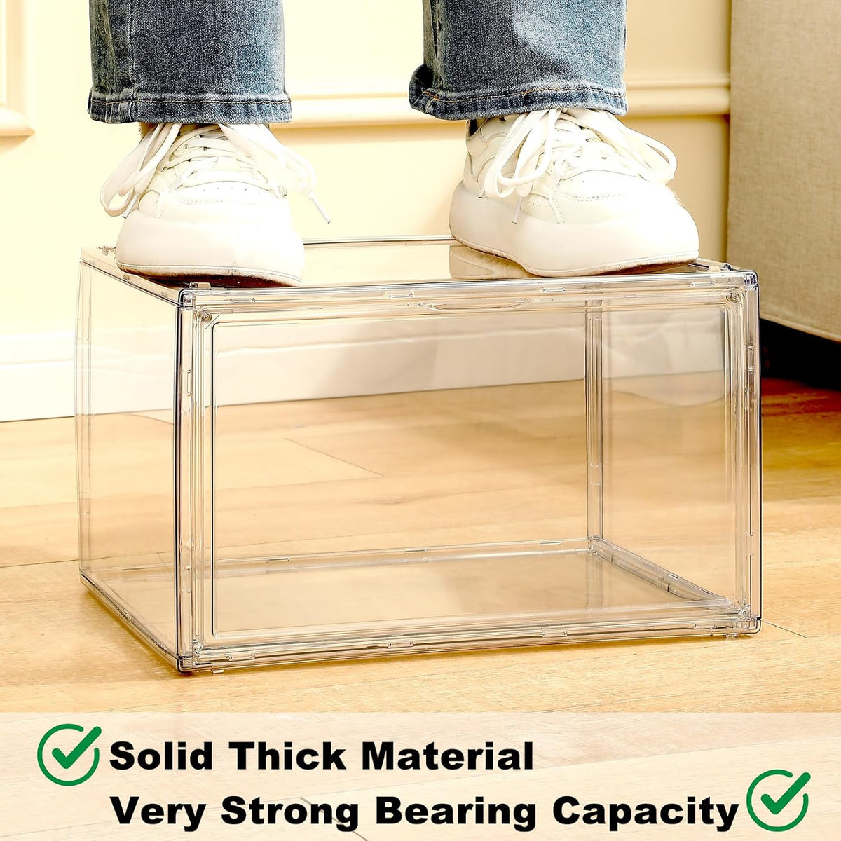 Clear Shoe Storage Box Stackable 4-Pack M662
