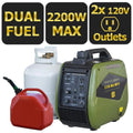 2200 Watt Dual Fuel Inverter Generator T1118