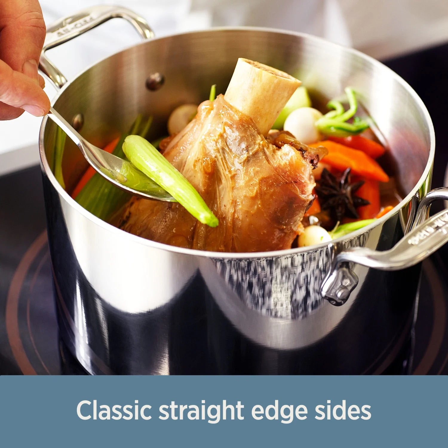 Stainless Steel Tri-Ply Bonded Sauce Pan with Lid, 3-Quart B10995