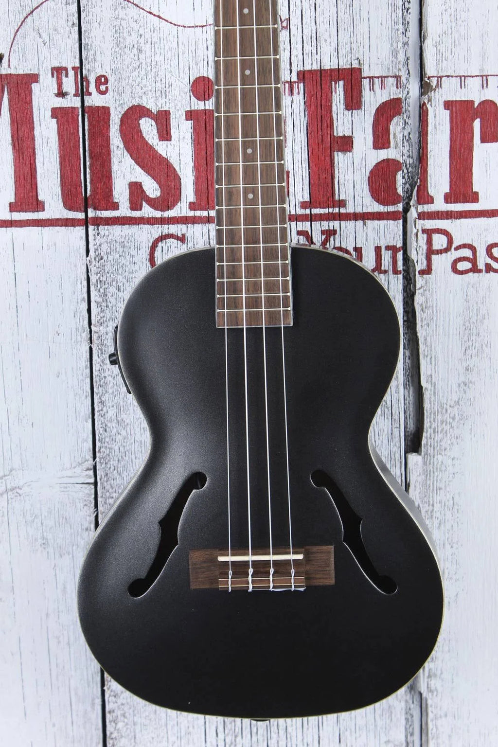 Metallic Black Archtop Tenor Ukulele S86608