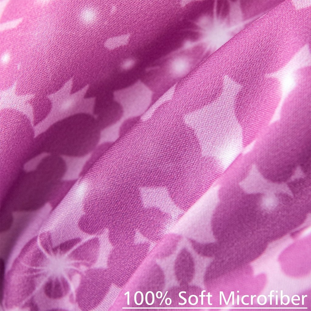 6Pcs Twin Gradient Pink Purple Glitter Comforter Sets P884178