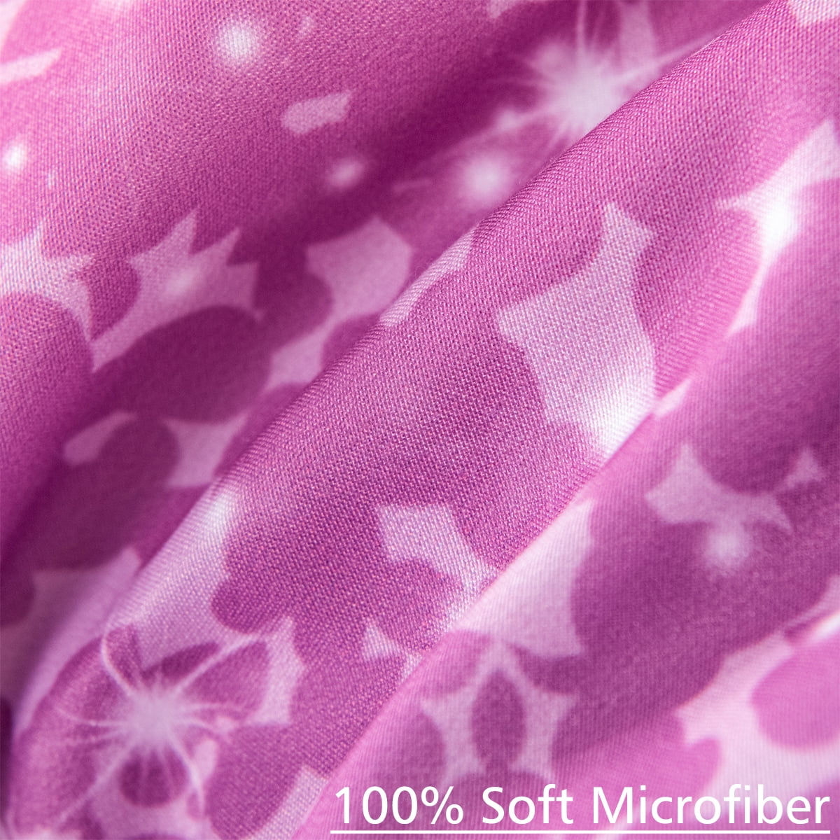 6Pcs Twin Gradient Pink Purple Glitter Comforter Sets P884178