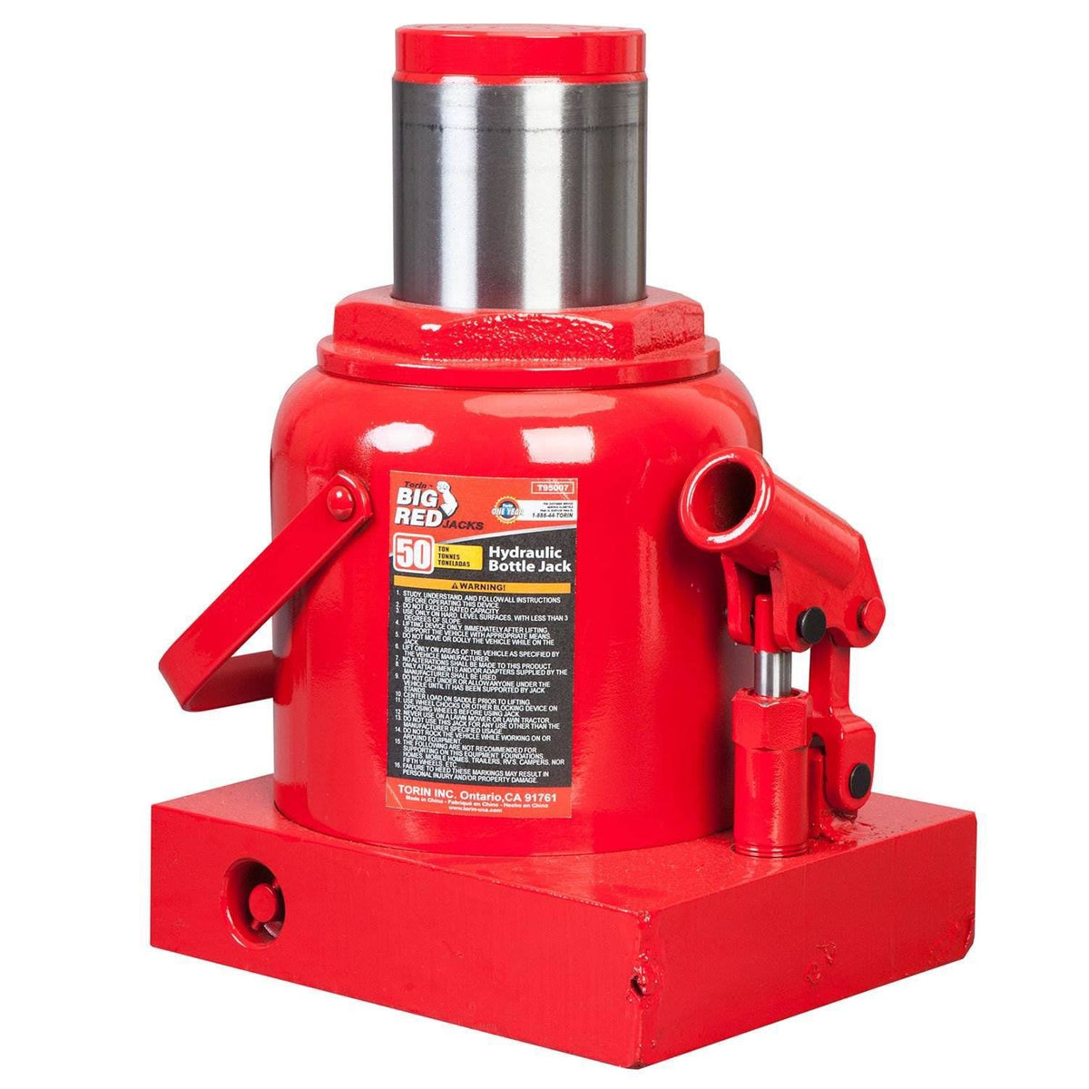 50 Ton Capacity Hydraulic Steel Bottle Jack P20175