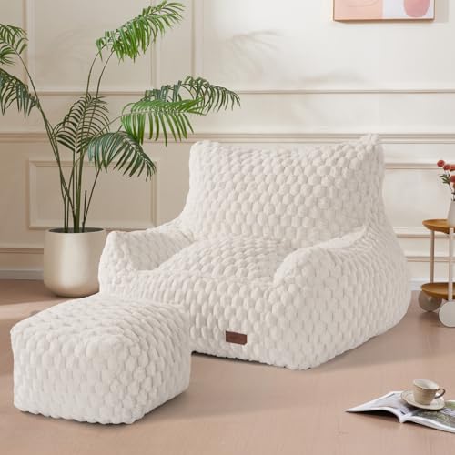 Giant Bean Bag Sofa Chair with Foot Rest S378