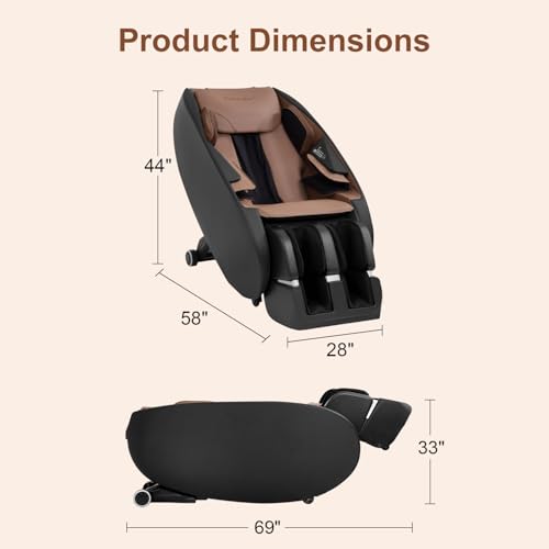 Black Shiatsu Massage Chair with Zero Gravity C2007