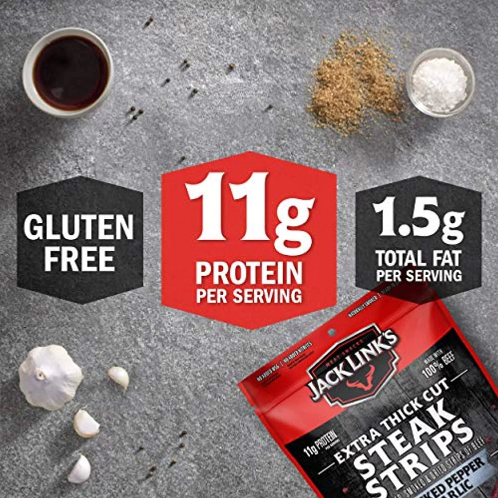 Beef Jerky Cracked Pepper & Garlic 8 Ounce Pack of 2 R67693