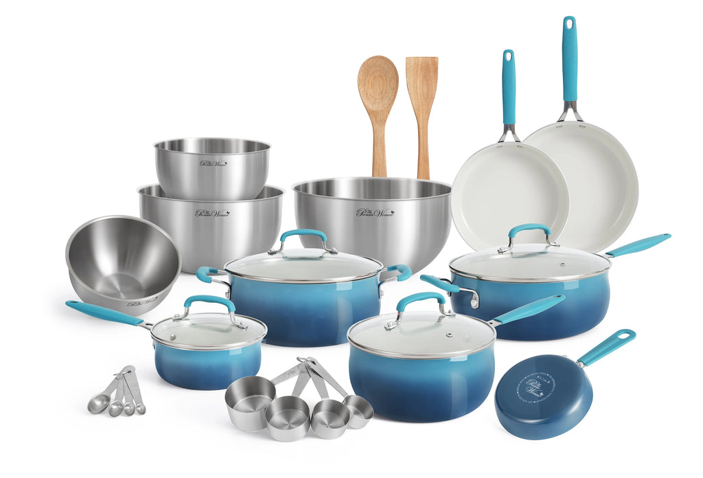 25 Piece Ceramic Nonstick Aluminum Cookware Set O88141