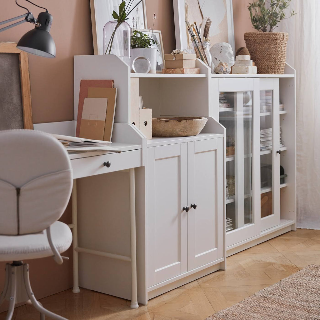 White Cabinet with 2 Doors F3703