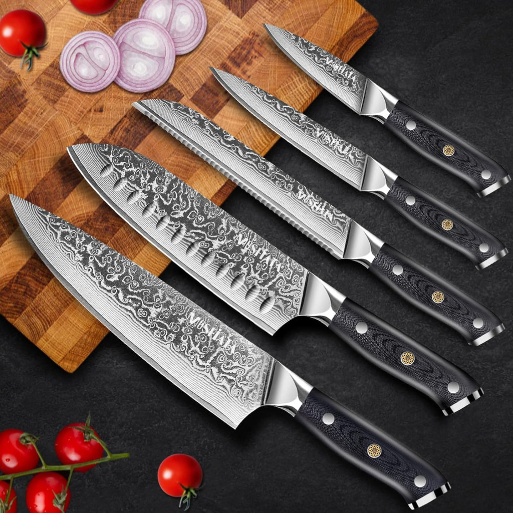 5PCS Damascus Chef Knife Set Z1401