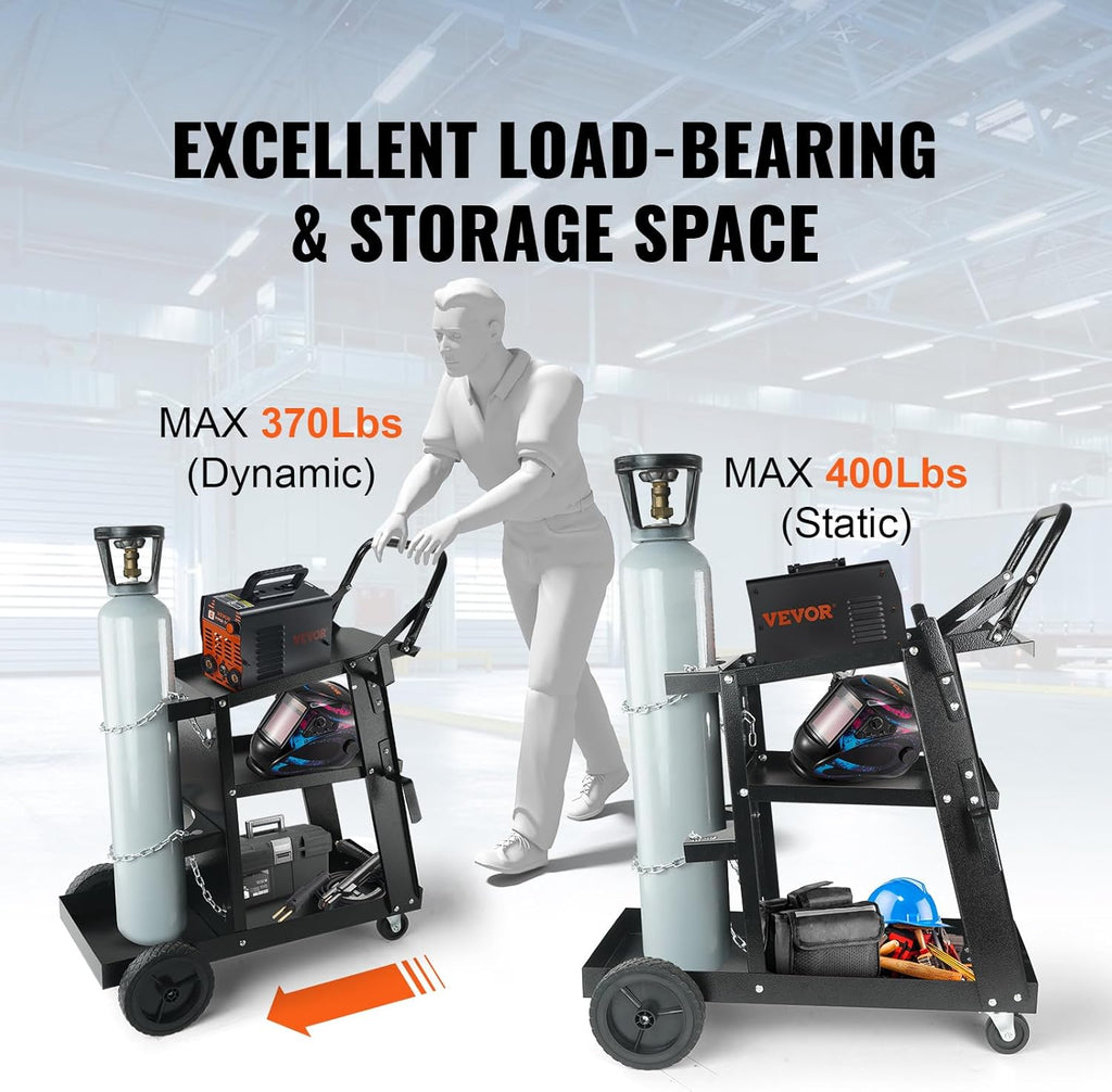 3 in 1 270 Amp MIG TIG Arc Welder with Welding Cart T431527