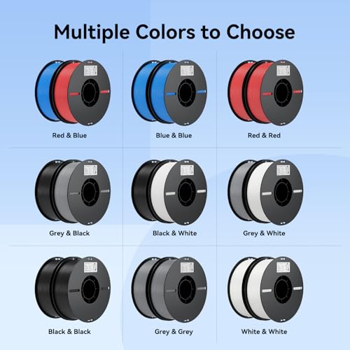 2kg Black & White PLA 1.75mm Filament Bundle Z16405