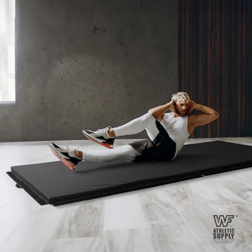 10' x 4' 4-Fold Folding Exercise Mat with Carrying Handles & Velcro Design Q601