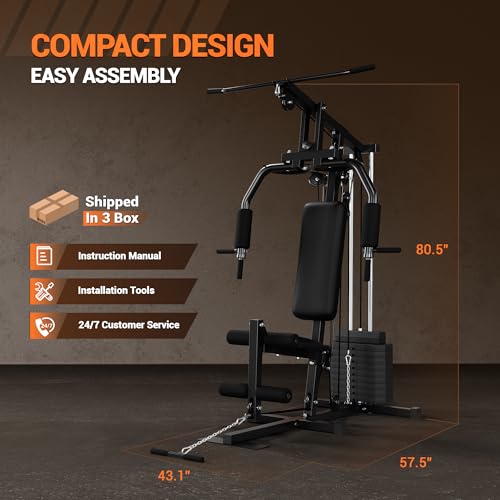 Multifunctional Home Gym Machine with Weight Stack T9711