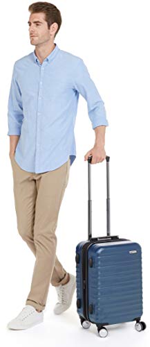 Navy Blue 21-inch Carry On Luggage with Wheels J516