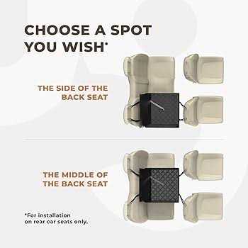 Extra Stable Dog Car Seat for Medium-Sized Dogs with 4 Fastening Straps S19619