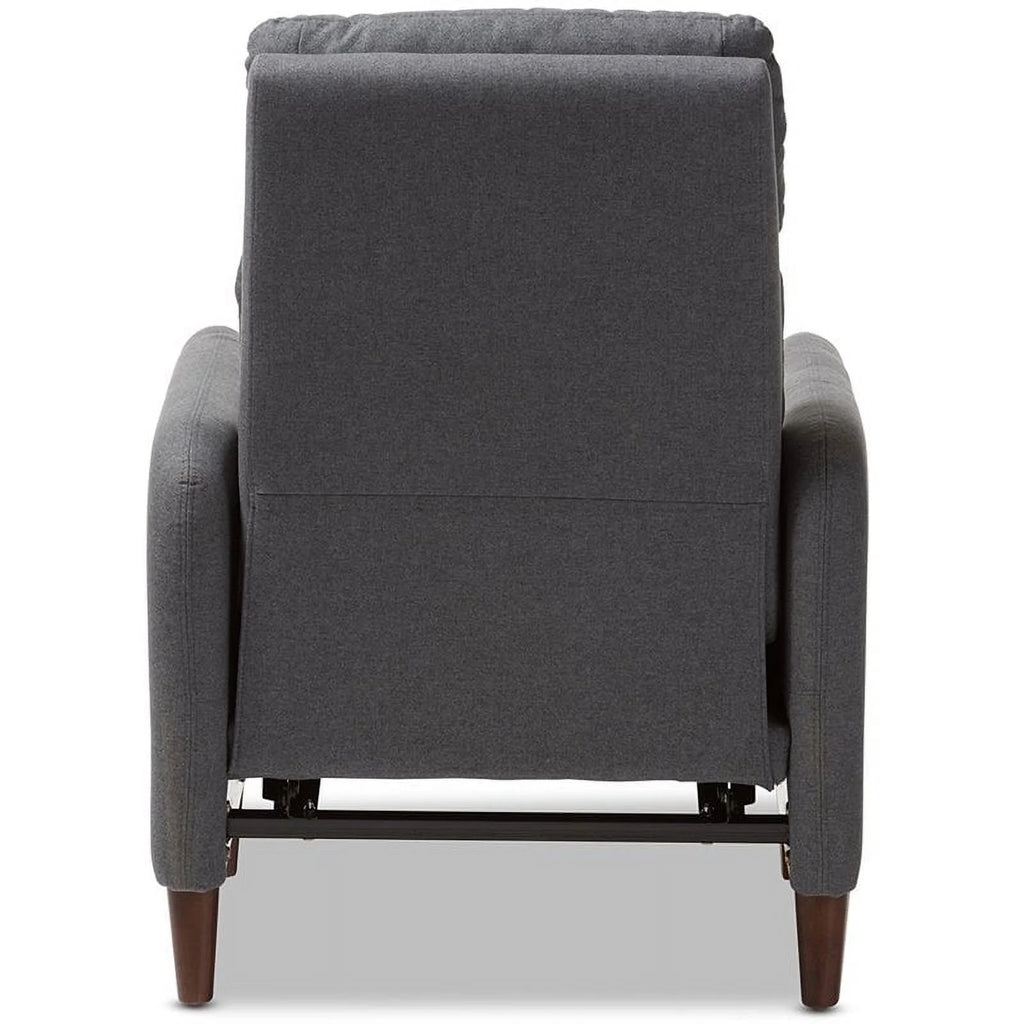 Gray and Walnut Recliner I822
