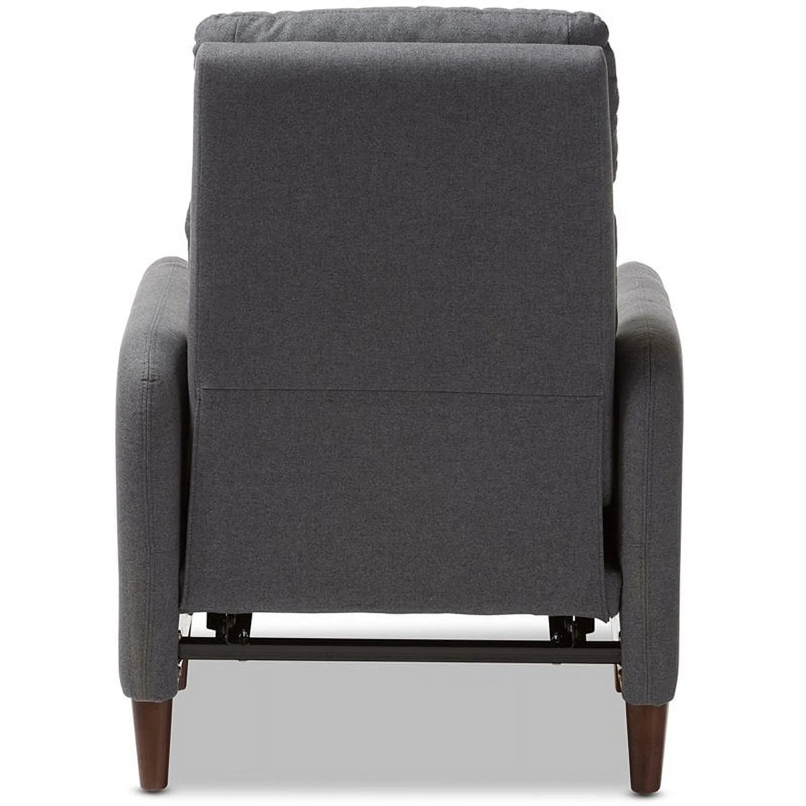Gray and Walnut Recliner I822
