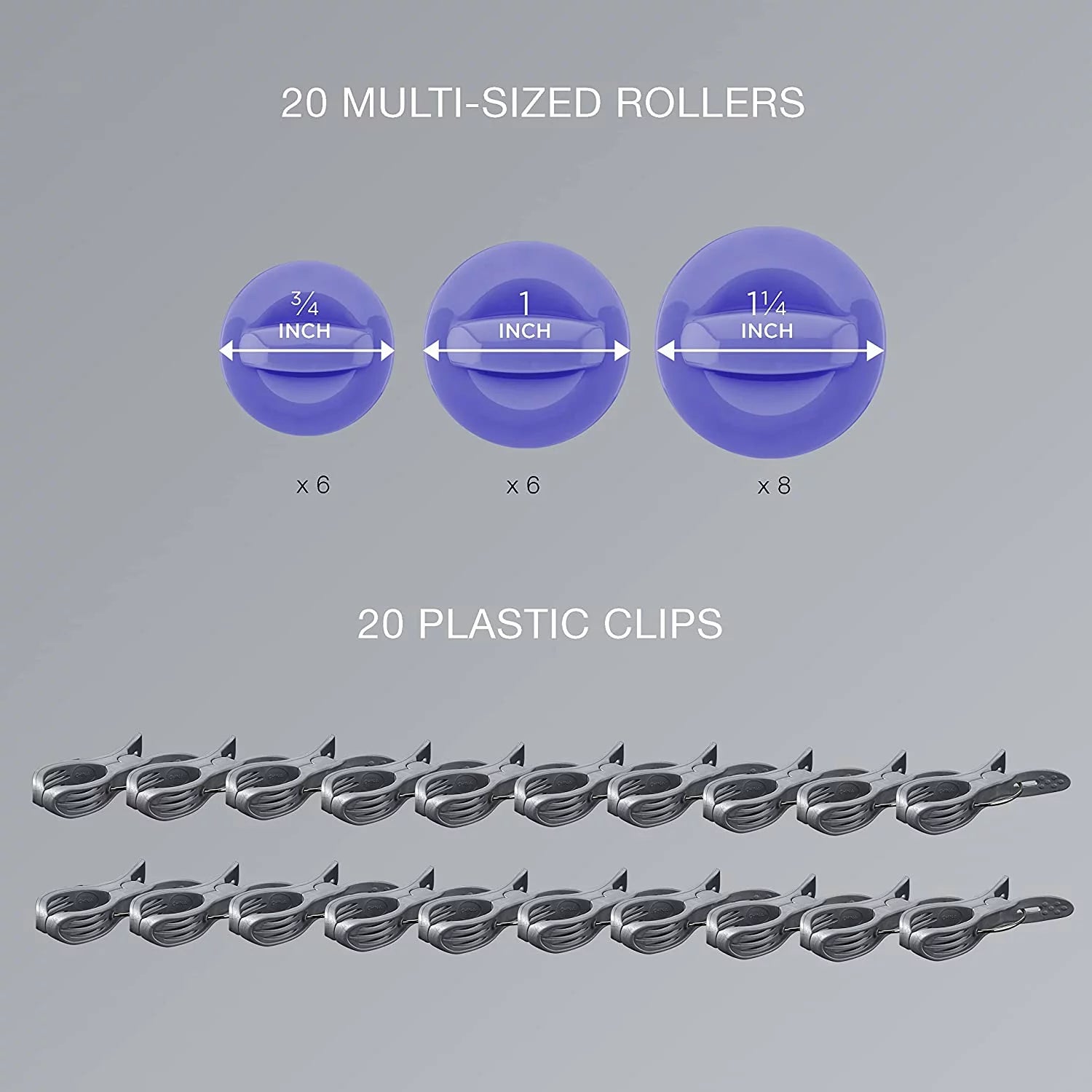 Ceramic Flocked Hot Roller Set with 20 Hair Rollers K151