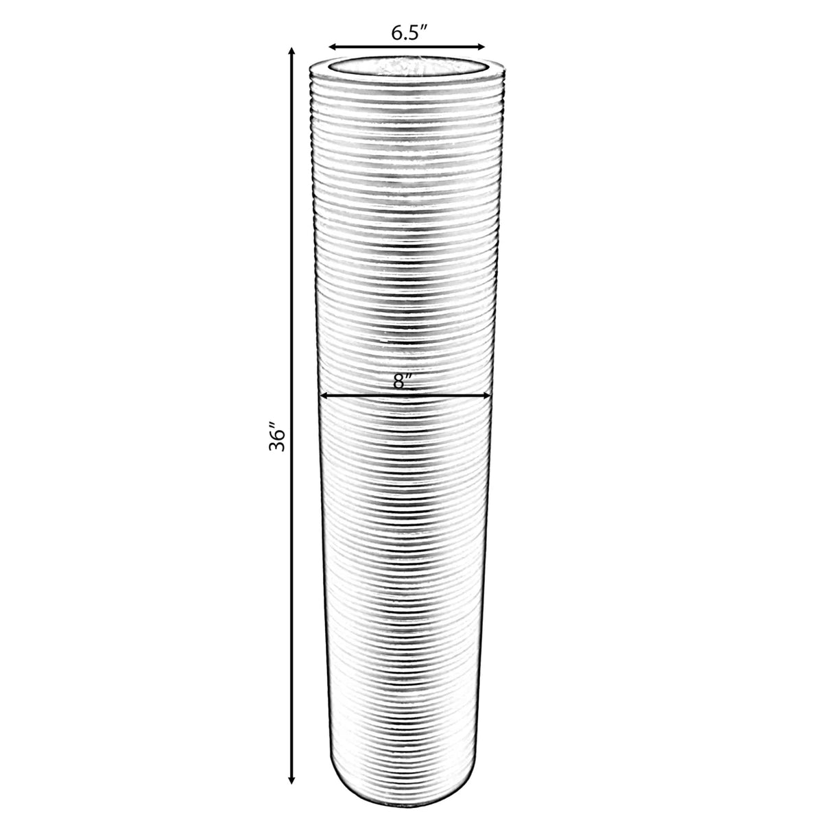 Brown Mango Wood Cylinder Vase I950