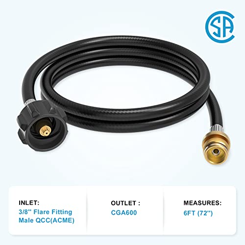 6FT Propane Hose Adapter with Gauge Z902432
