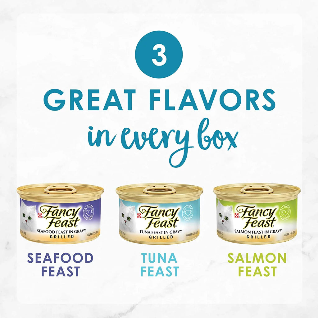 Grilled Seafood Collection Gourmet Wet Cat Food Variety Pack, 3 oz Cans R163470