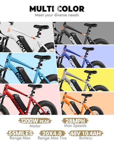 Fat Tire Electric Bike with 20X4.0 Tire, 7-Speed D8552
