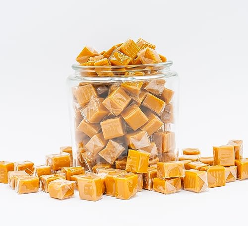 CARAMEL SQUARES Candy 2 lb Bulk Bag Soft Chewy Taffy Classic Milk Flavor Individually Wrapped 128 Pieces D948456