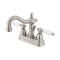 Double Porcelain Lever Handles Centerset Bathroom Sink Faucet M359986