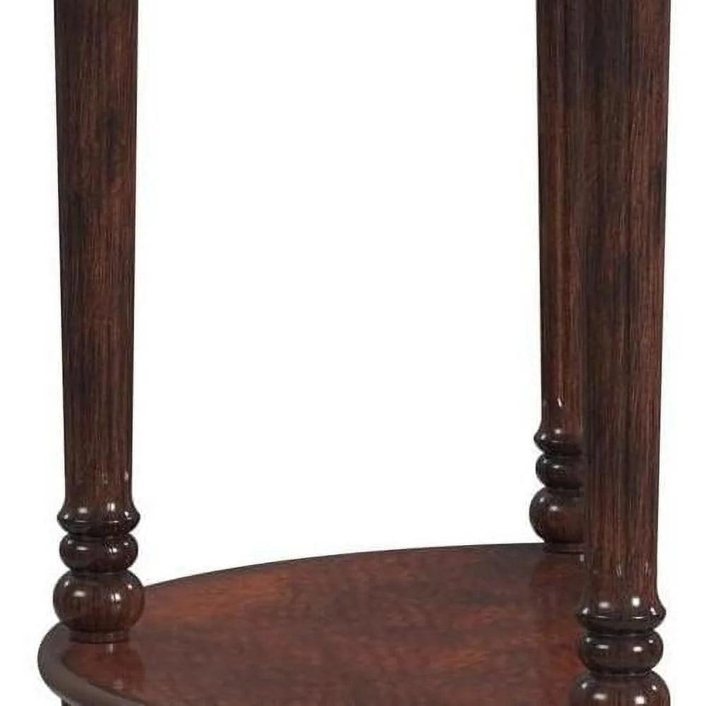 Cherry Brown Demilune Console Table O13665