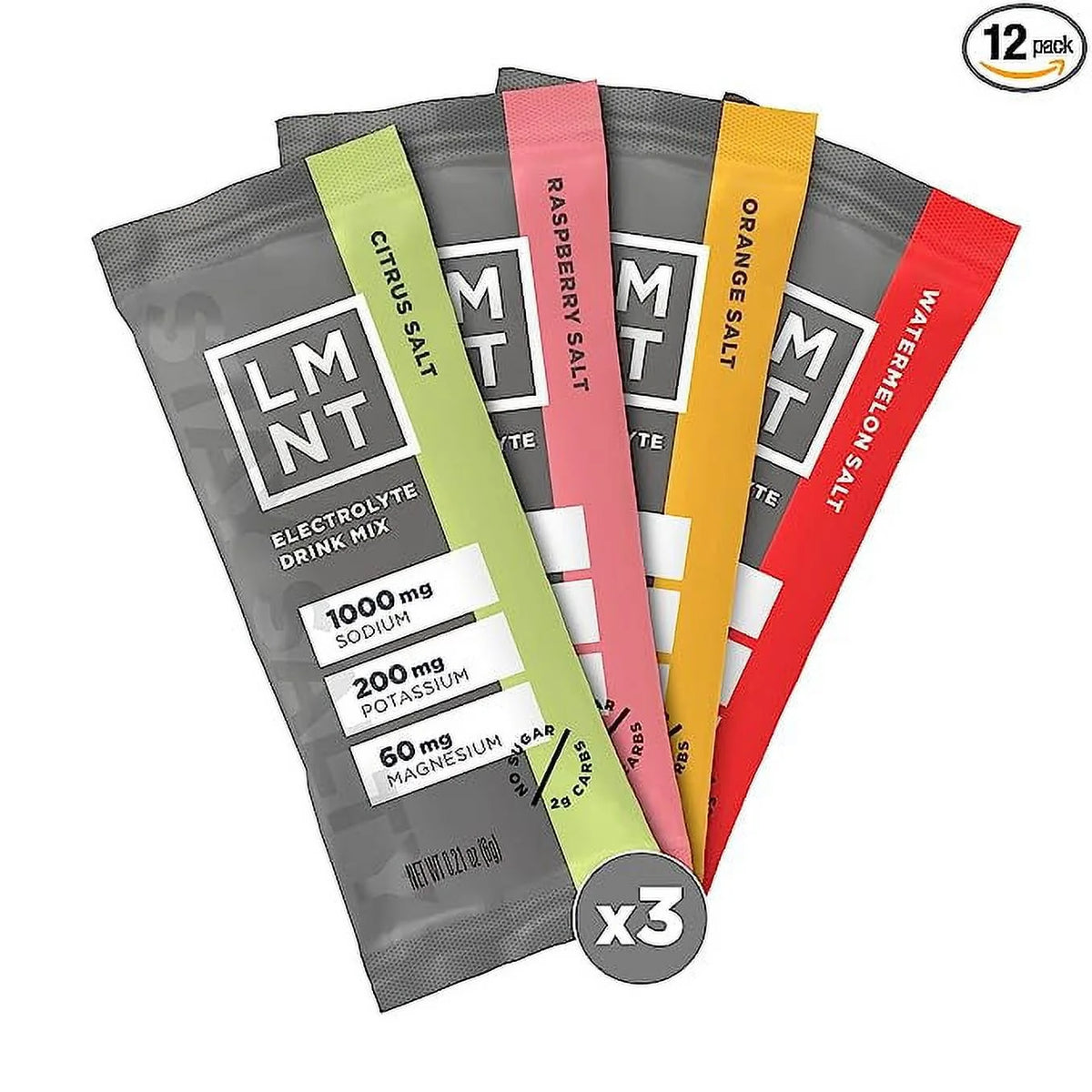 Zero-Sugar Electrolytes Hydration Powder Packets 12 Sticks O129