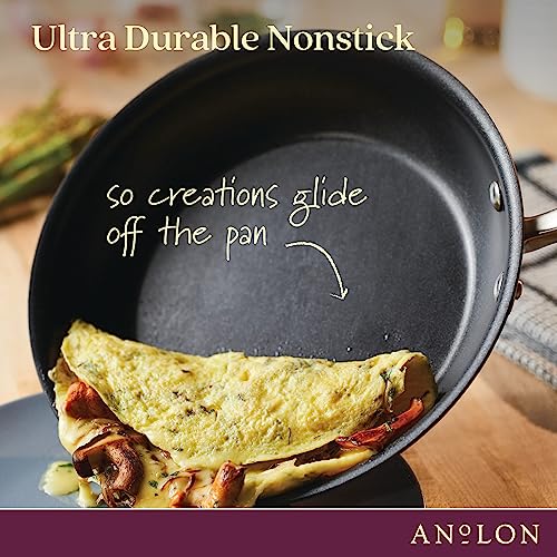 4 Quart Hard Anodized Nonstick Square Fry Pan with Helper Handle D133