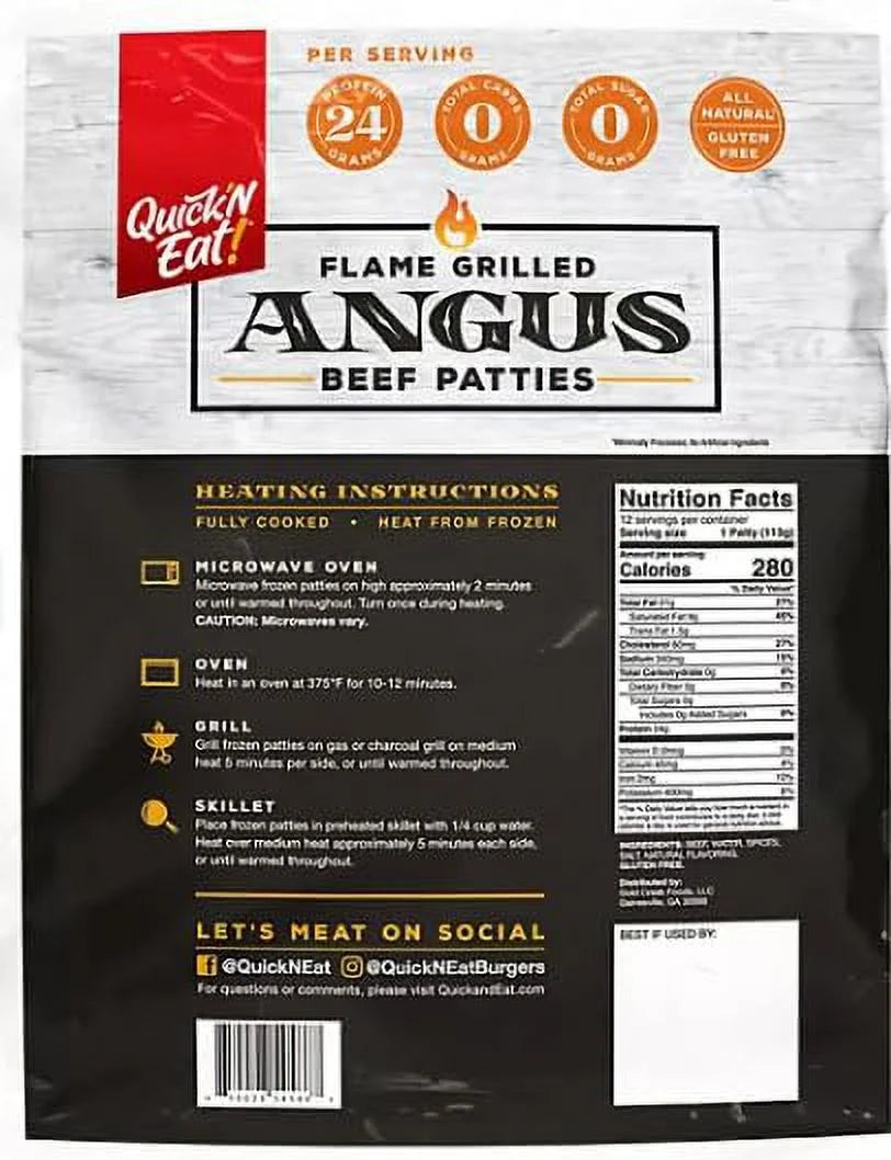 12 ct Fully Cooked Burgers P5238
