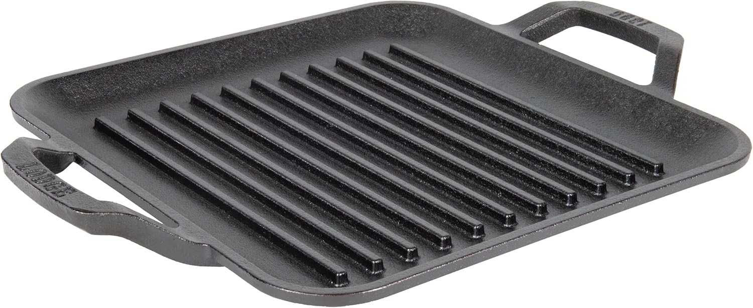 11 in Pre-Seasoned Cast Iron Square Grill Pan X7154