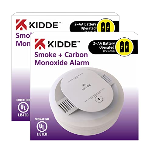 AA Battery Powered Smoke & Carbon Monoxide Detector, 2 Pack P671