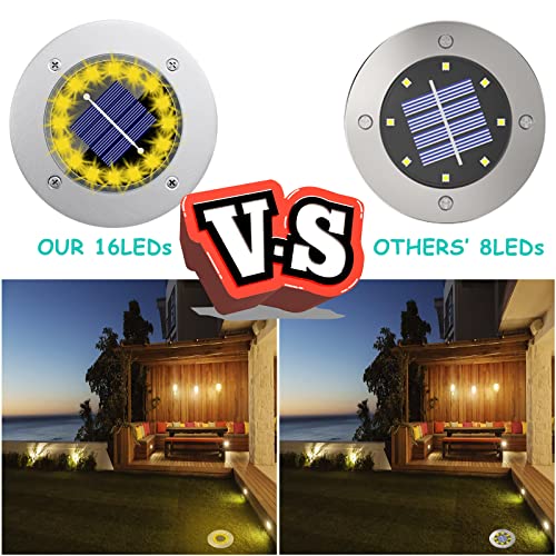 16 Pack Warm Light Solar Ground Lights E24451