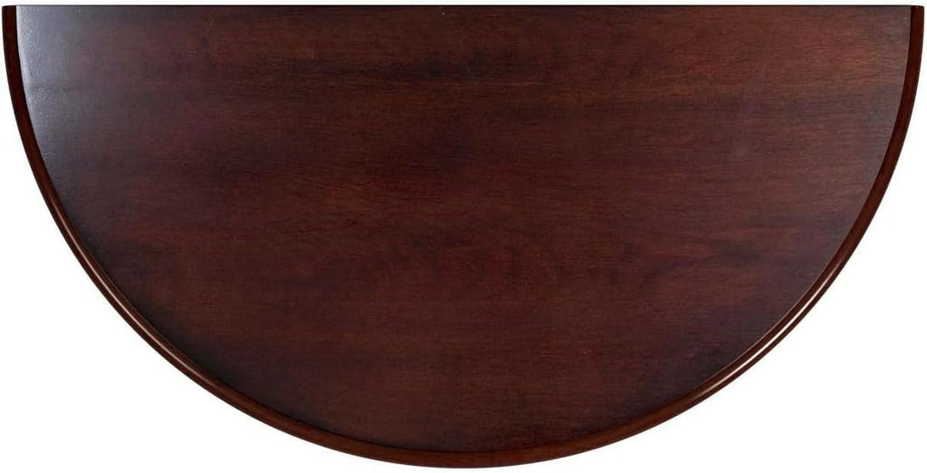 Cherry Brown Demilune Console Table O13665
