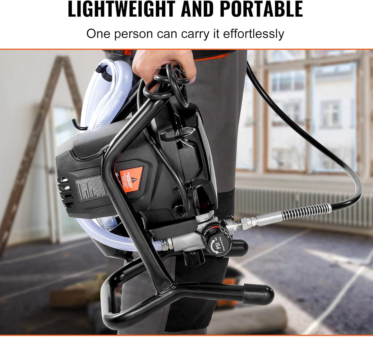 Stand Airless Paint Sprayer, 3000PSI 750W Electric Airless Sprayer E10297