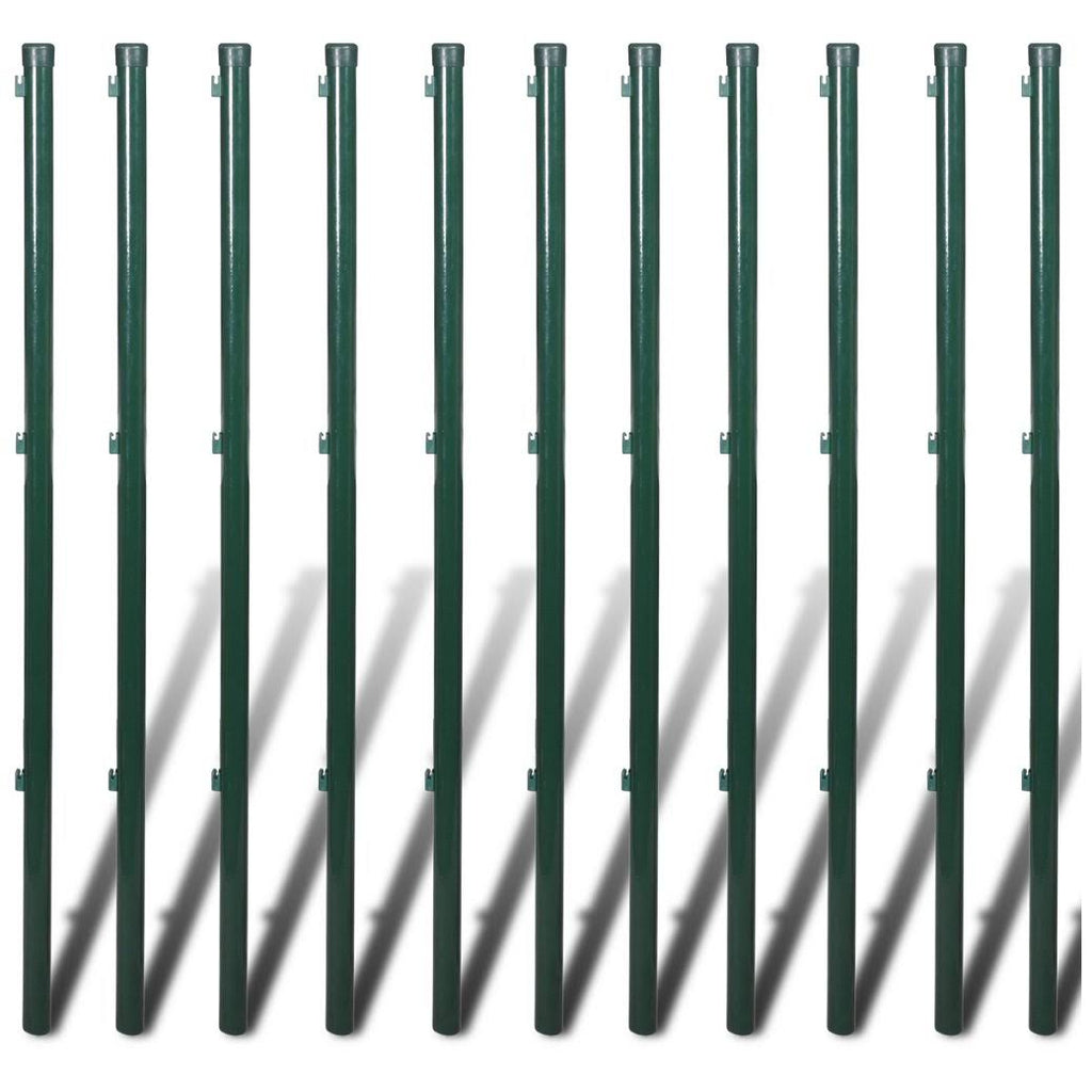 Green Steel Chain Link Fence with Posts 3x22 x 82 Z3361