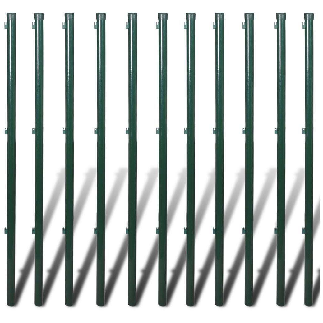 Green Steel Chain Link Fence with Posts 3x22 x 82 Z3361