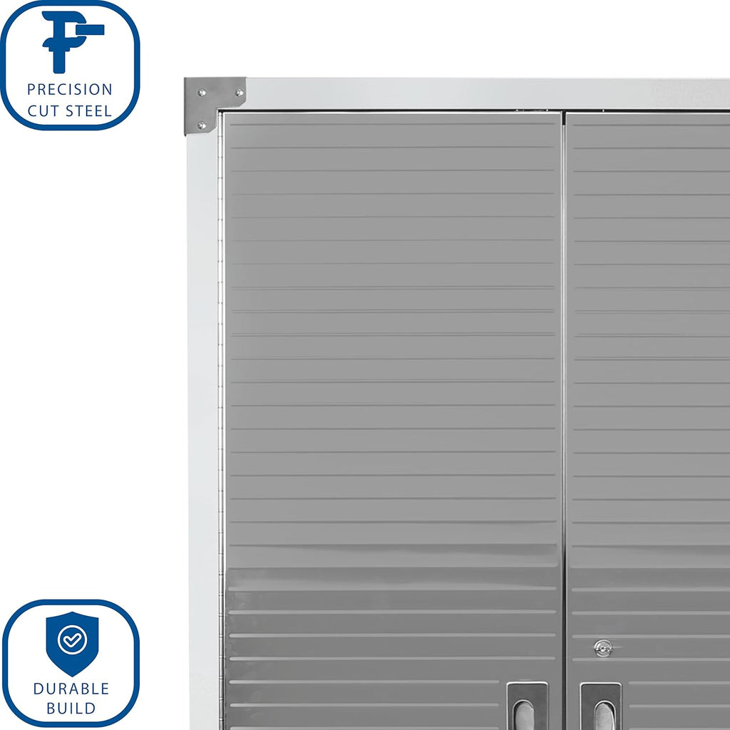 Full Door Rolling Storage Cabinet, 36" W x 18" D x 72" H, Granite M933